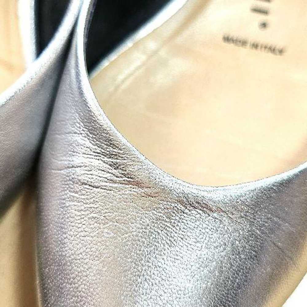 Fabio Rusconi 36 Silver Pumps Pointed Toe Leather - image 4