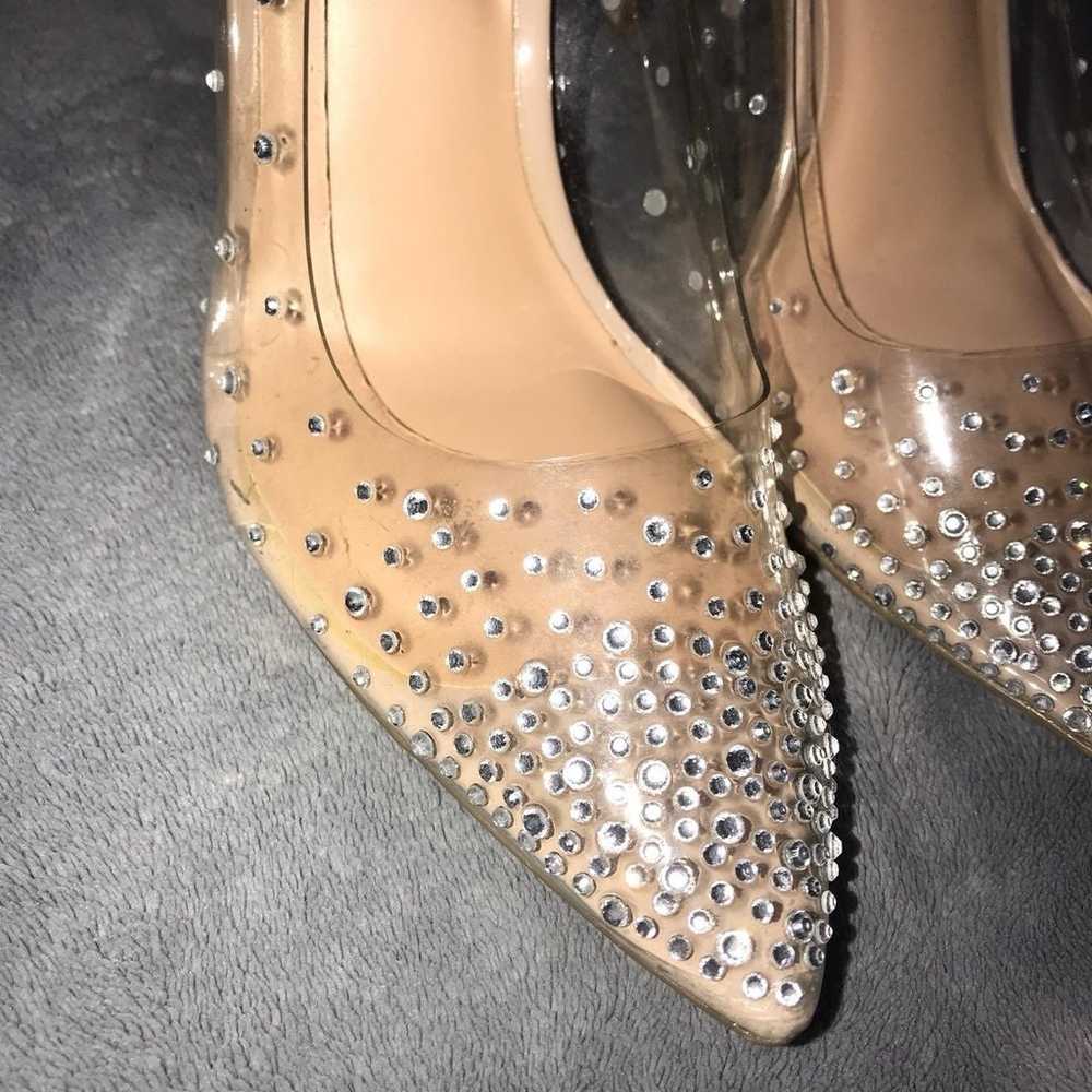 INC clear heels with diamonds - image 2