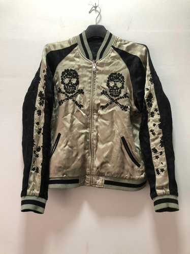Satori Script Japanese Souvenir Jacket Guanyin Men's Sukajan