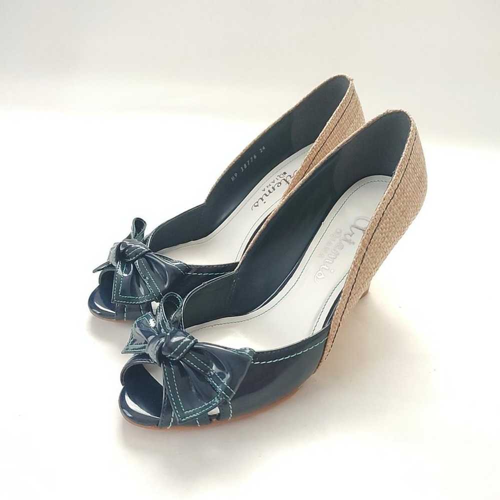 Diana Heel Pumps Open Wedge 24 Patent Navy g24 - image 1