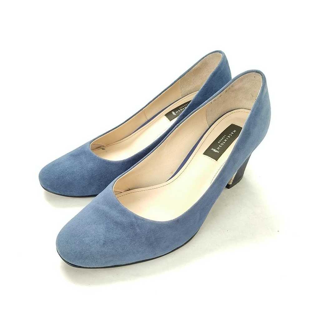 Mackintosh London Heel Pumps 23.5 Suede Blue g36 - image 1