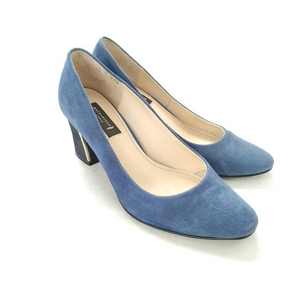 Mackintosh London Heel Pumps 23.5 Suede Blue g36 - image 2