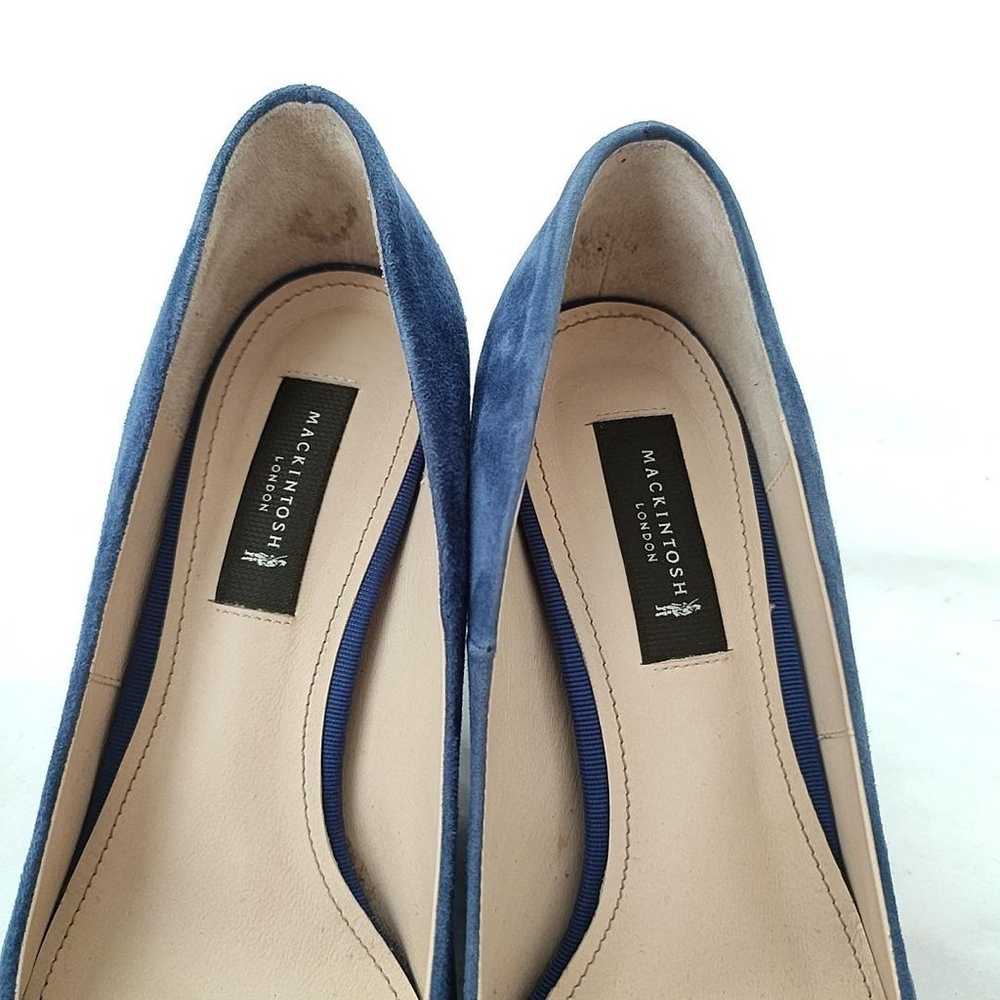 Mackintosh London Heel Pumps 23.5 Suede Blue g36 - image 7