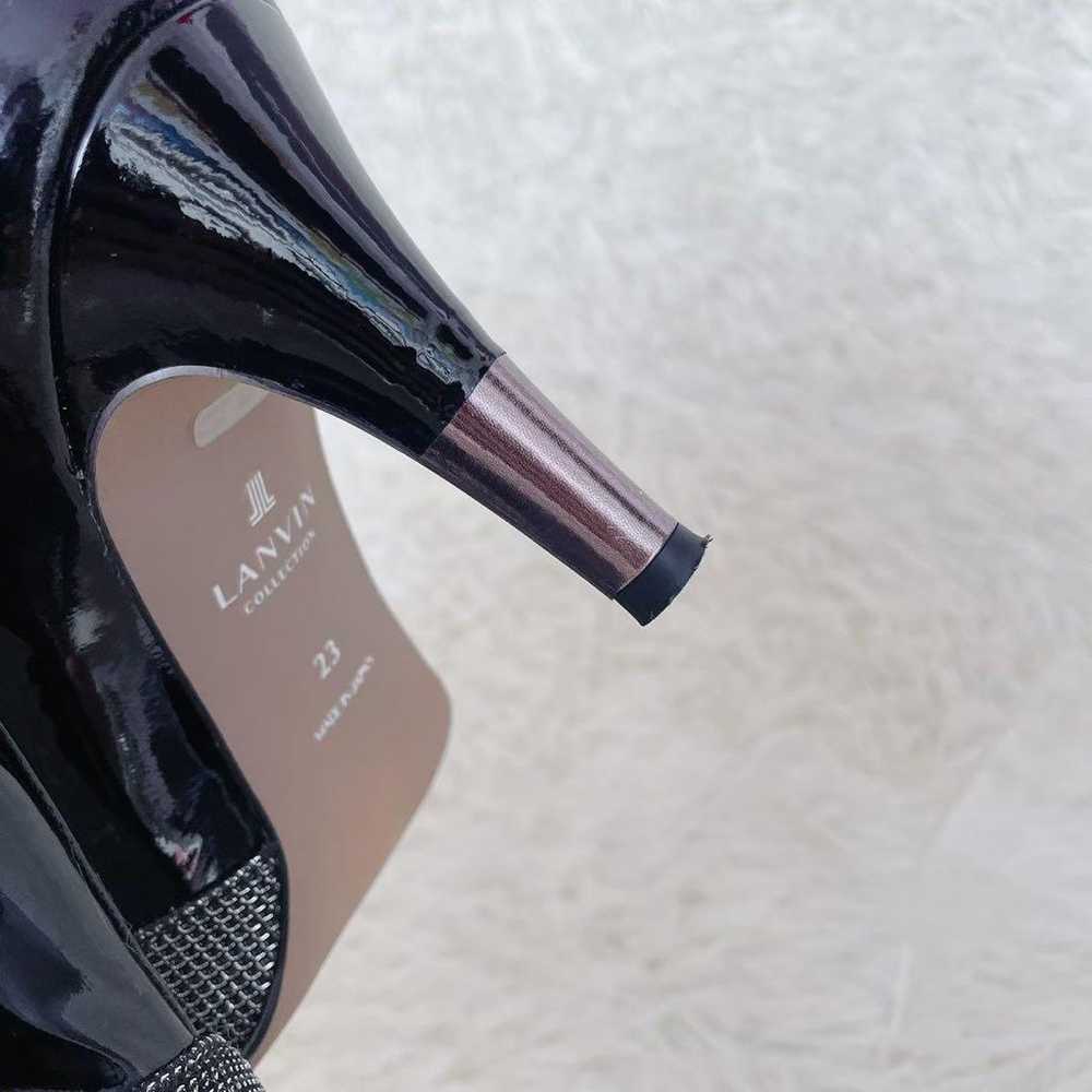 LANVIN COLLECTION Lanvin Pumps Black Silver Paten… - image 10