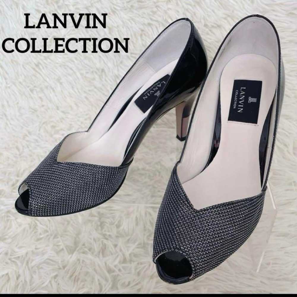 LANVIN COLLECTION Lanvin Pumps Black Silver Paten… - image 1