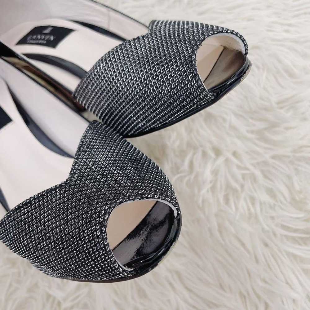 LANVIN COLLECTION Lanvin Pumps Black Silver Paten… - image 9