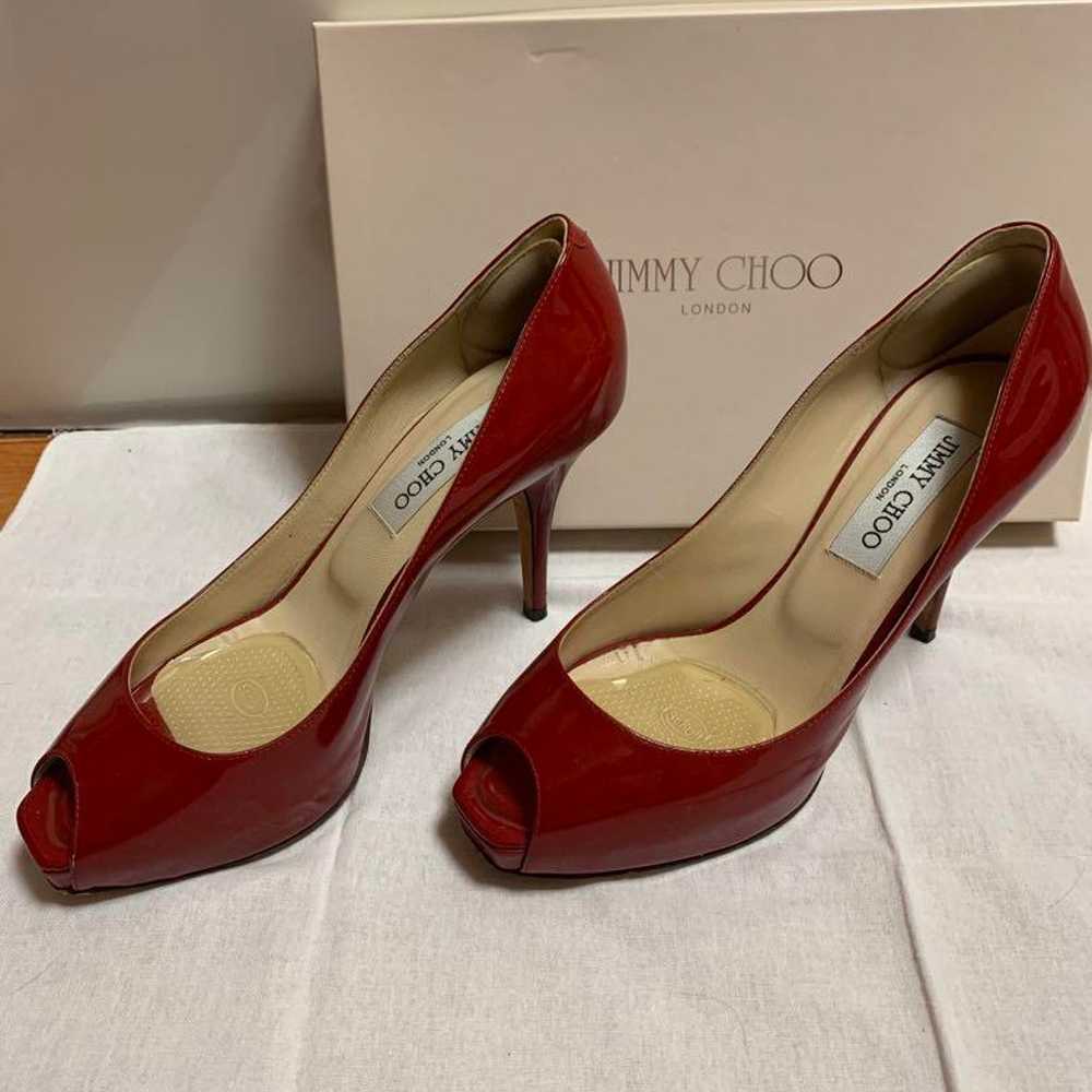 Jimmy Choo pumps, red, approximately 24cm. - image 4