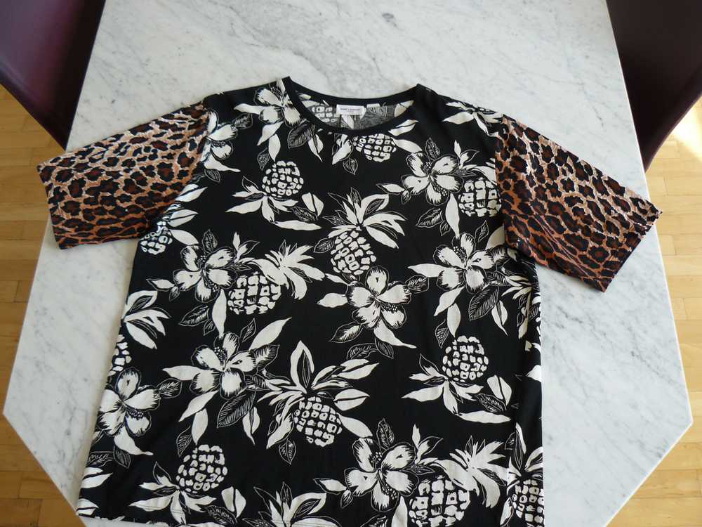 Saint Laurent Paris YSL SLP Leopard Hawaiian Prin… - image 2