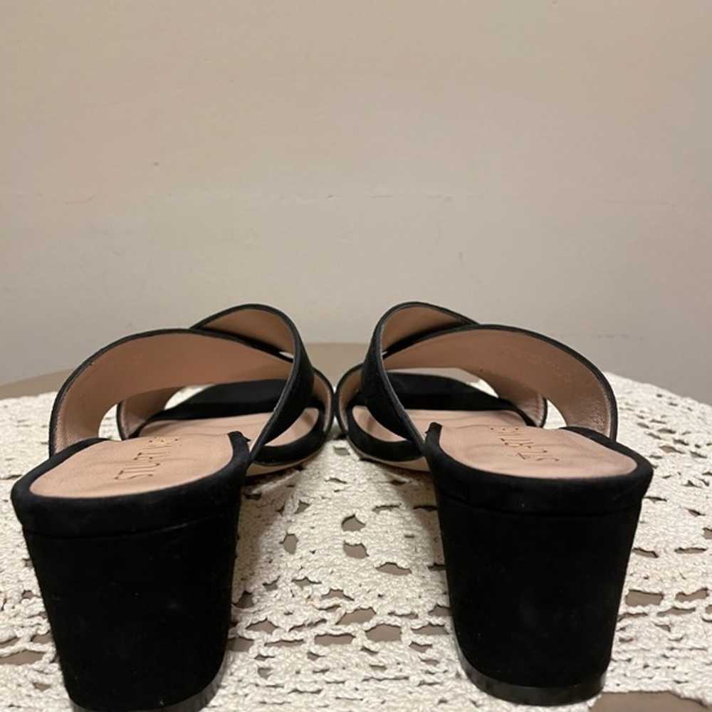 Stuart Weitzman Black Vegan Suede Slides Sandals … - image 4