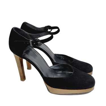 Stuart Weitzman Black Suede Platforms