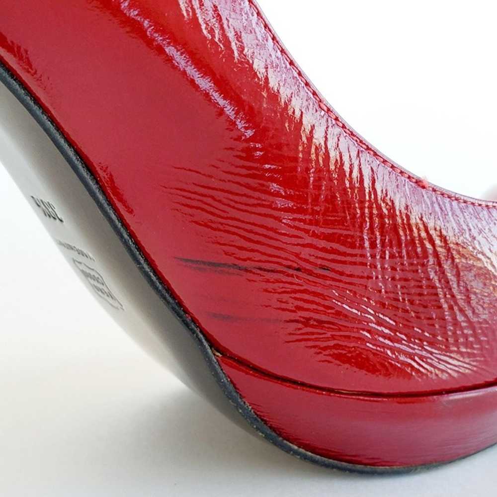 Pierre Hardy Platform Heels Size 8 Red Patent Lea… - image 10