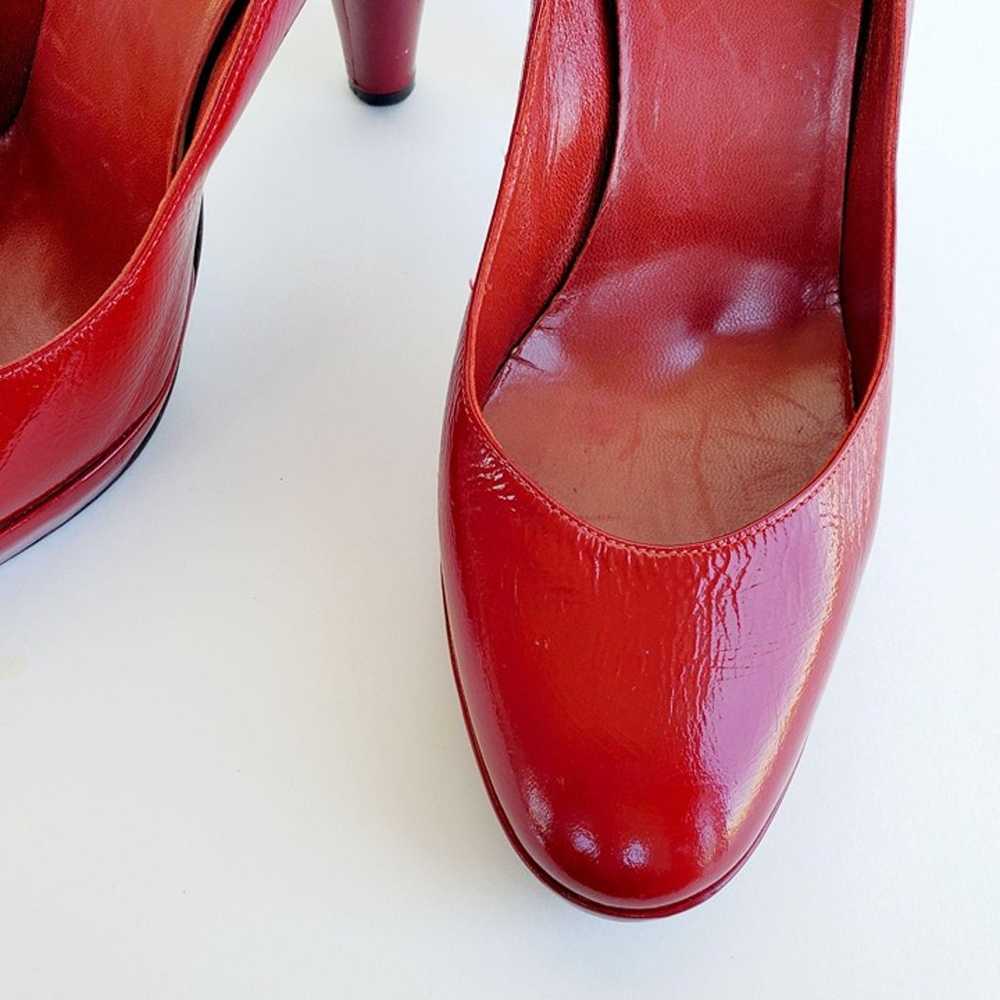 Pierre Hardy Platform Heels Size 8 Red Patent Lea… - image 11