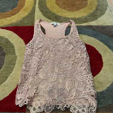 Forever 21 Y2K Style Vintage Beige Lace Paisley R… - image 1