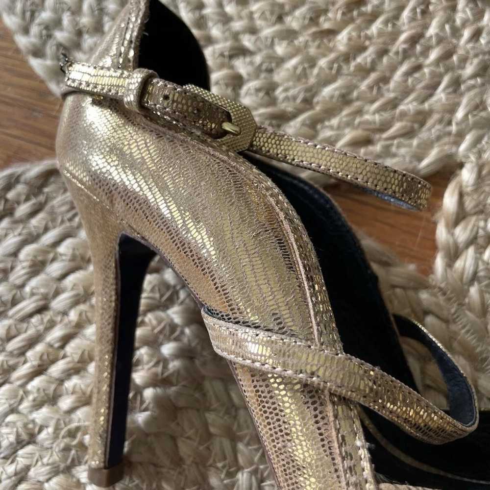 Rebecca Minkoff Gold Snakeskin Stilettos 7.5 - image 6