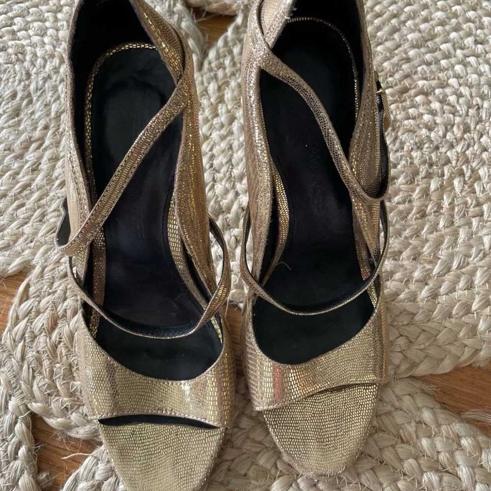 Rebecca Minkoff Gold Snakeskin Stilettos 7.5 - image 9