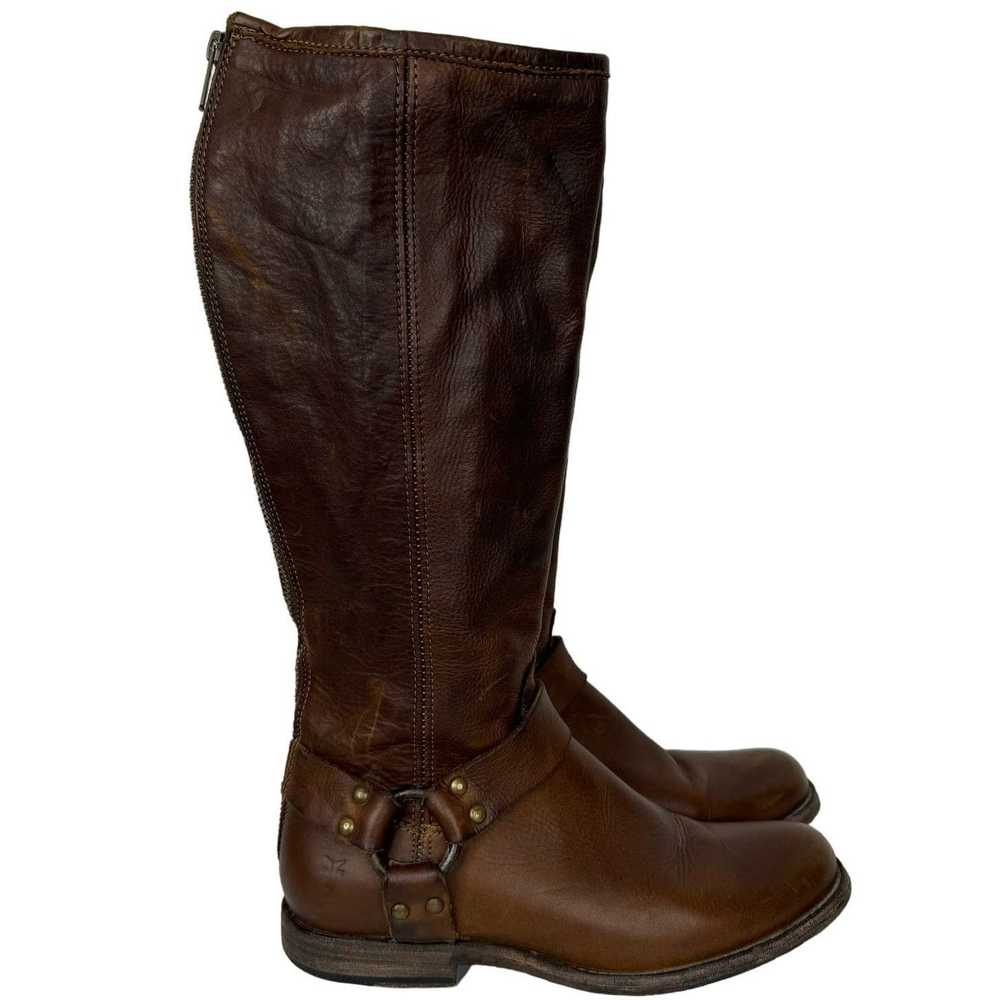 Frye Frye Veronica Slouchy Leather Boots Mid-Calf… - image 1