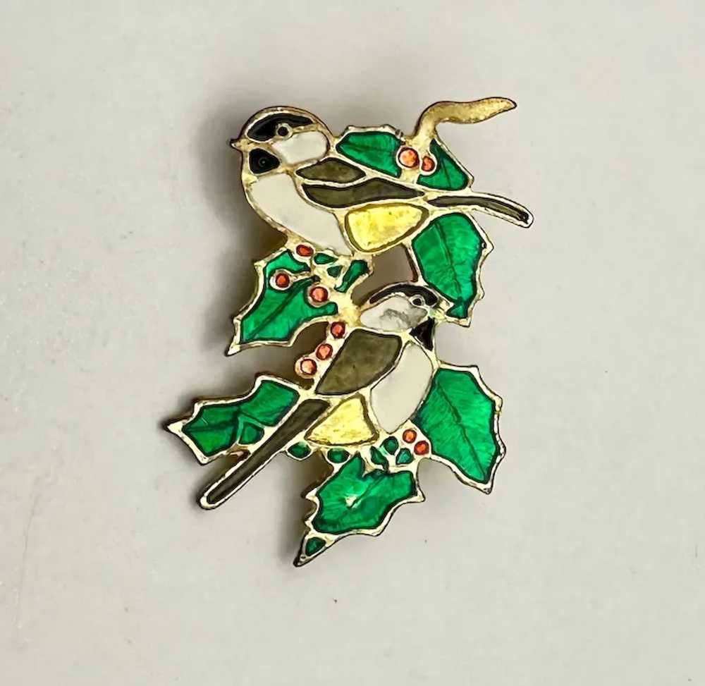 Black, White and Goldtone Birds Sitting on Green … - image 8