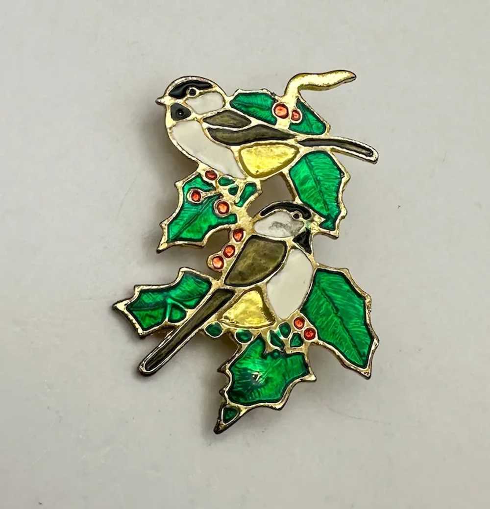 Black, White and Goldtone Birds Sitting on Green … - image 9