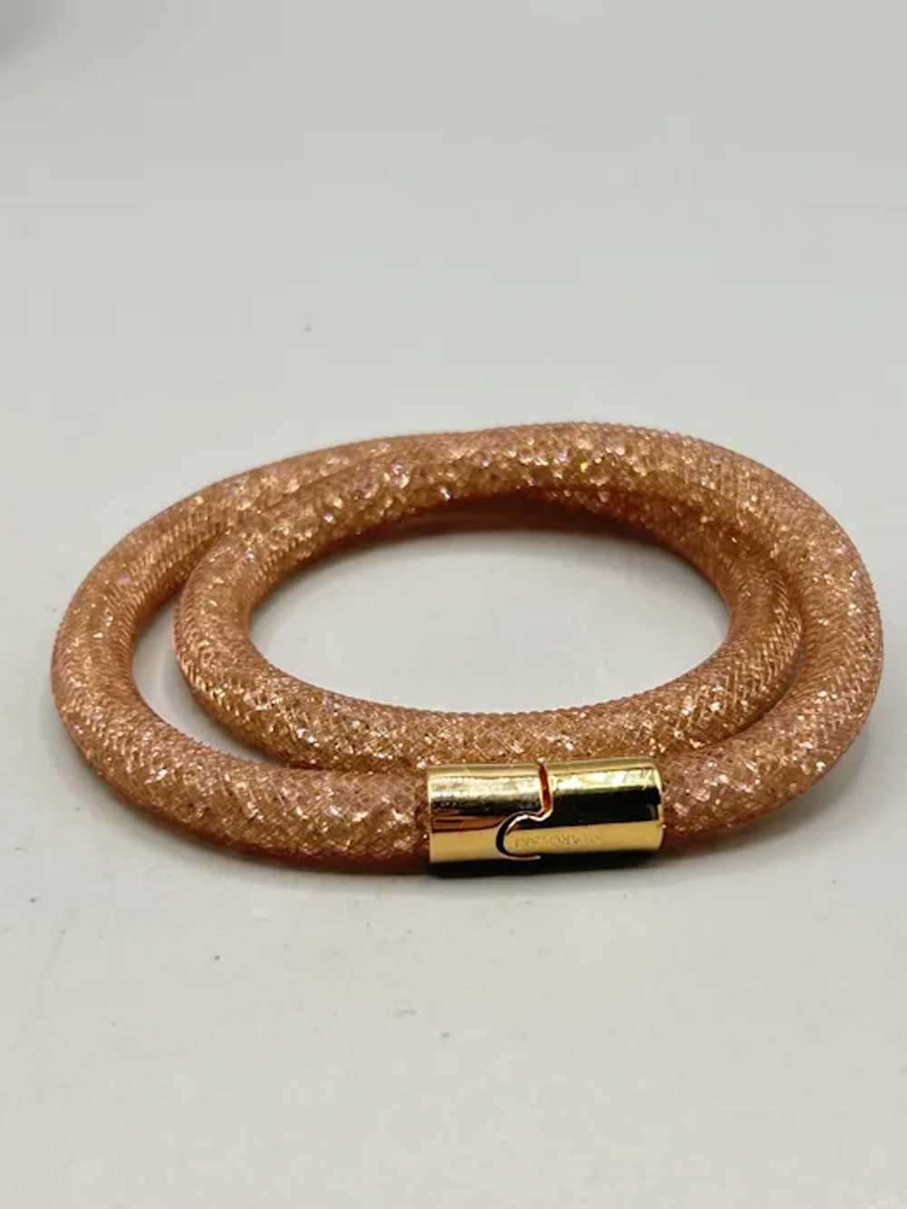 Swarovski Stardust Rose Double Wrap Bracelet Gold… - image 4