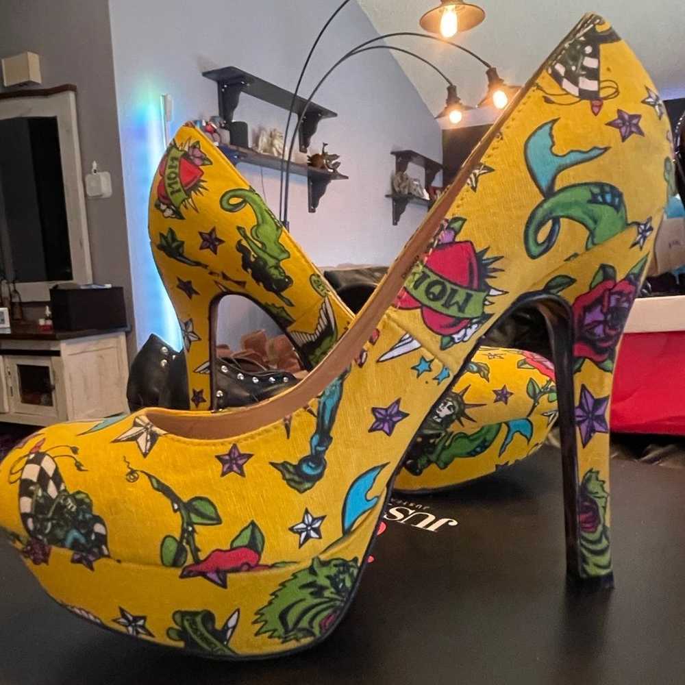 Betsey Johnson Diskko Platform Heels Sz 10 - image 7