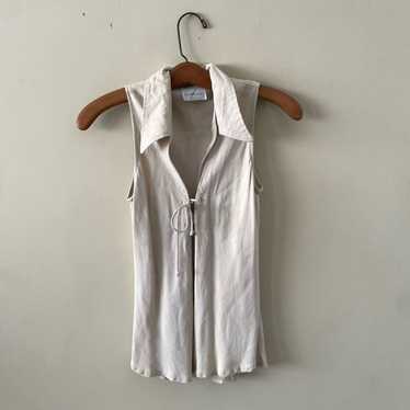 Vintage 90s y2k Fenomenon Tan Open Tank Top - image 1