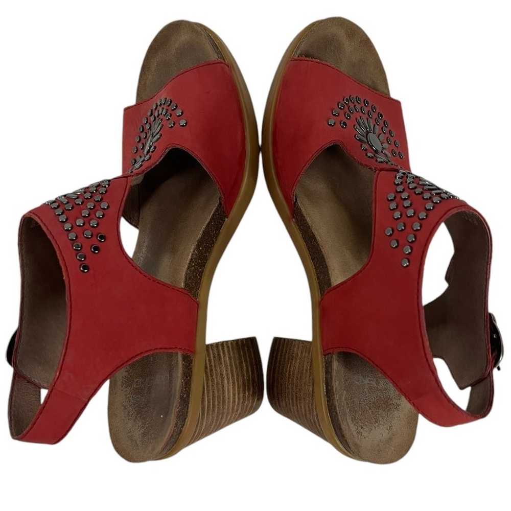 DANSKO Deandra Red Heeled Sandal SZ 38 - image 7