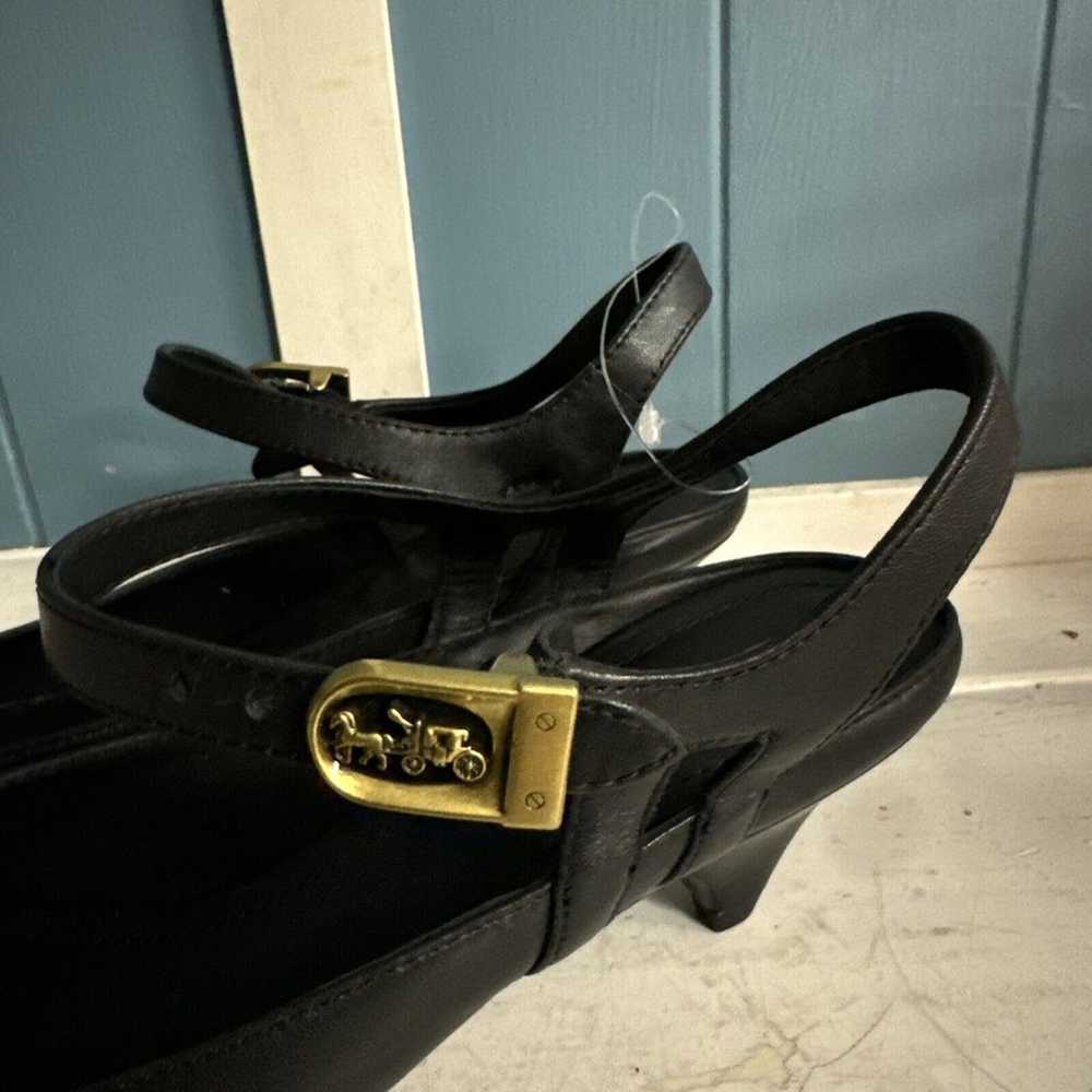 Coach Slingback Pointed Toe Pump Kitten Heel Blac… - image 3