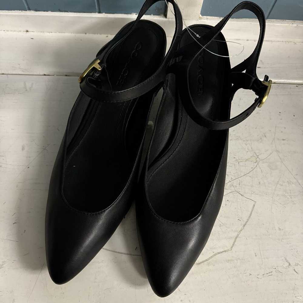 Coach Slingback Pointed Toe Pump Kitten Heel Blac… - image 5