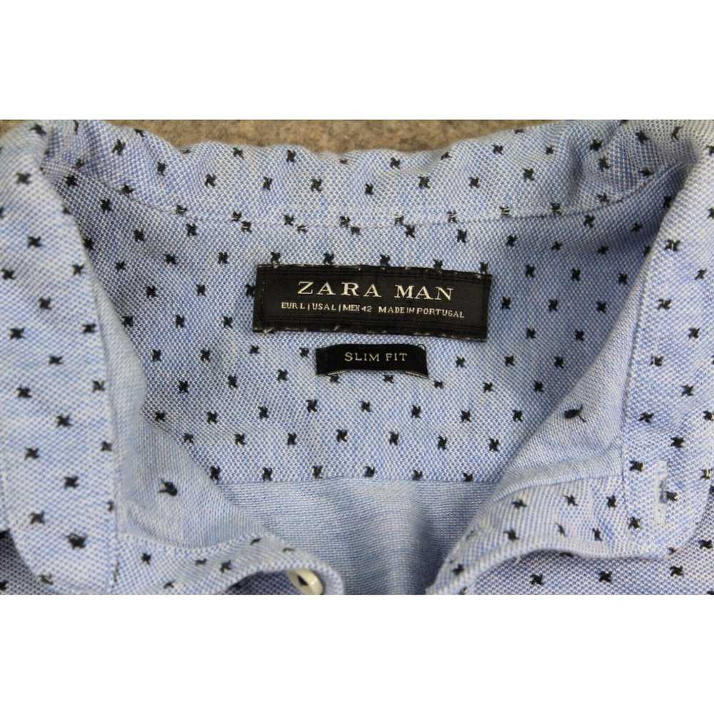 Zara Zara Man Shirt Size Small S Blue Button-Up S… - image 3