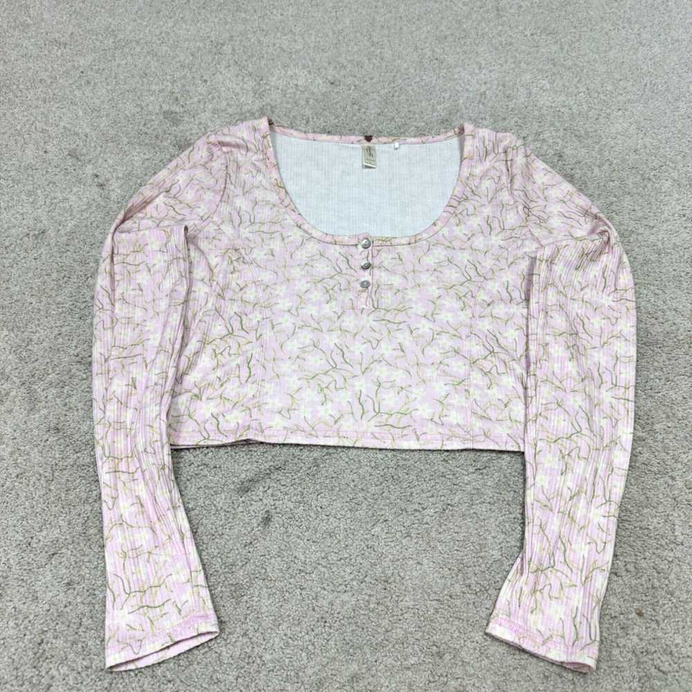 Pinko La Hearts Top Women’s Pink Floral Long Slee… - image 5