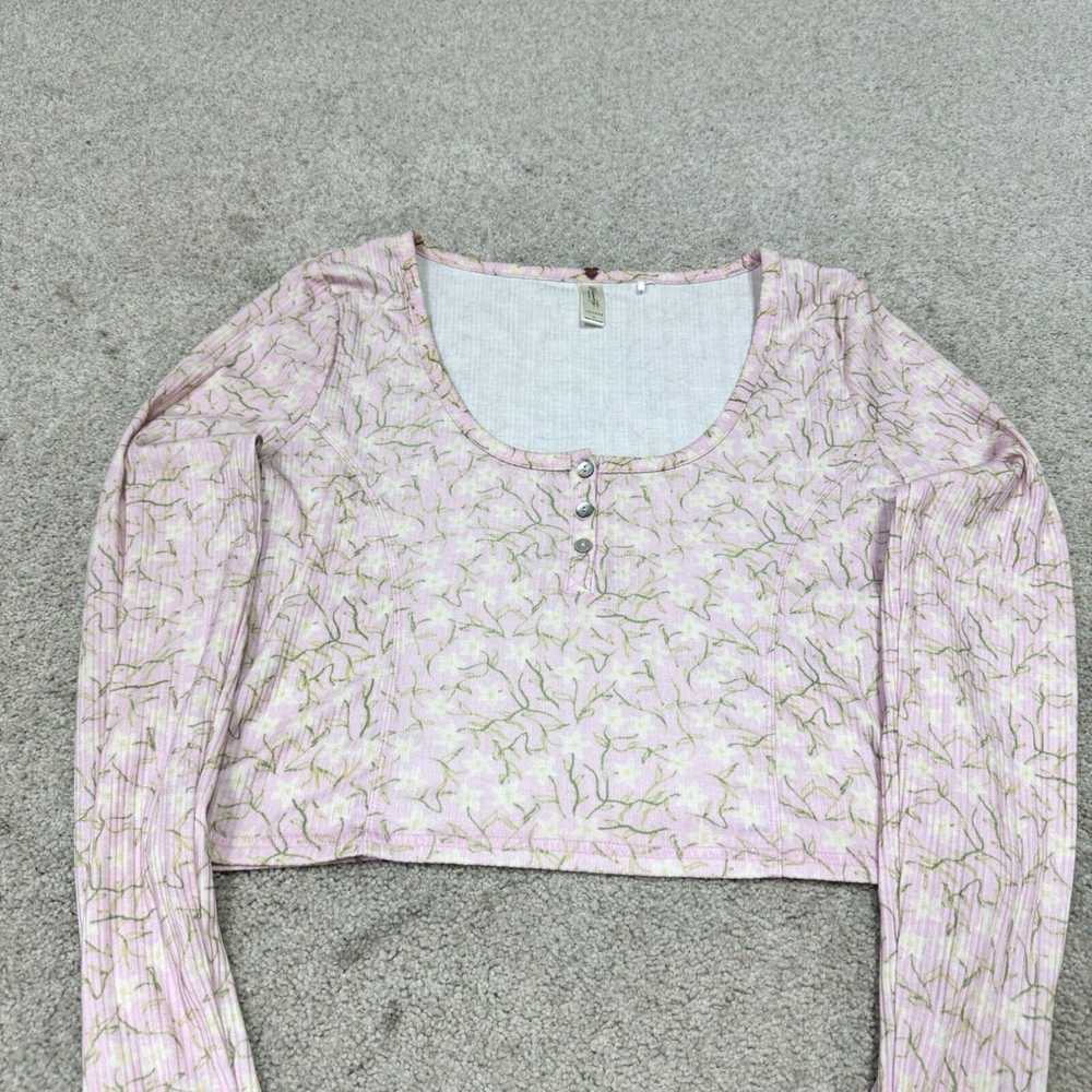 Pinko La Hearts Top Women’s Pink Floral Long Slee… - image 6