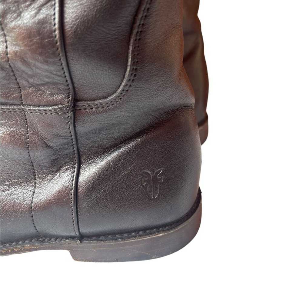 Frye Frye Paige Tall Riding Boot leather dark bro… - image 4