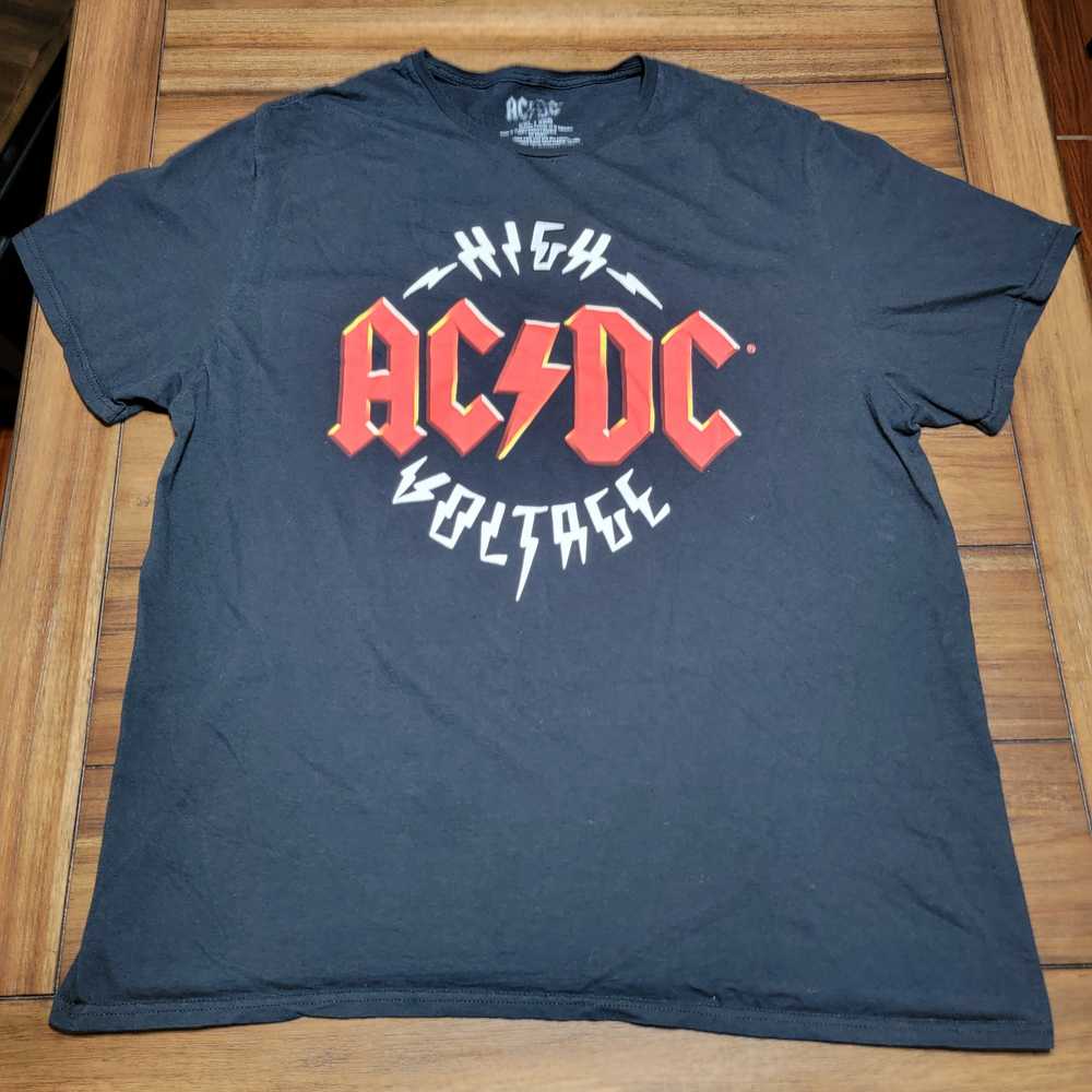 Ac/Dc AC/DC SS Black Tee "High Voltage" - Size 2XL - image 1