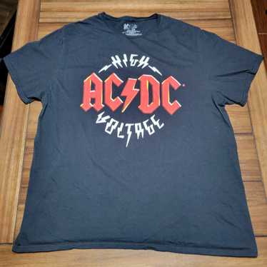 Ac/Dc AC/DC SS Black Tee "High Voltage" - Size 2XL - image 1