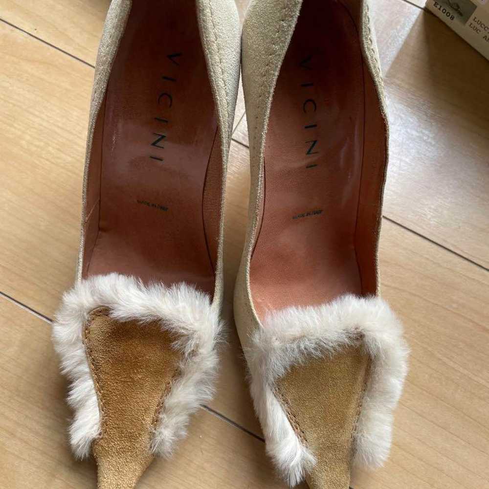 VICINI Beige High Heels 37 Fur - image 1