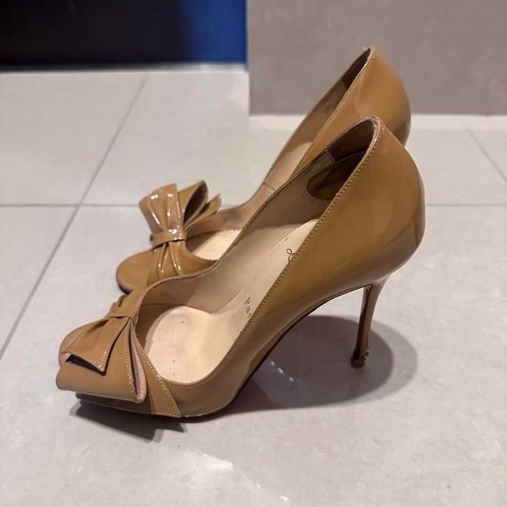 Christian Louboutin Beige High Heels with Ribbon - image 2