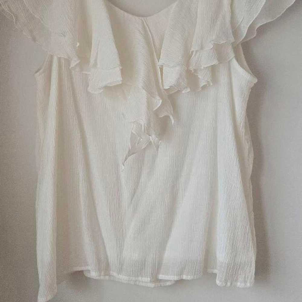 INGNI Frill-Trimmed Sleeveless Shirt - image 1