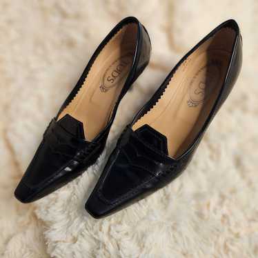 Tod's Black Leather Loafer Pump - image 1