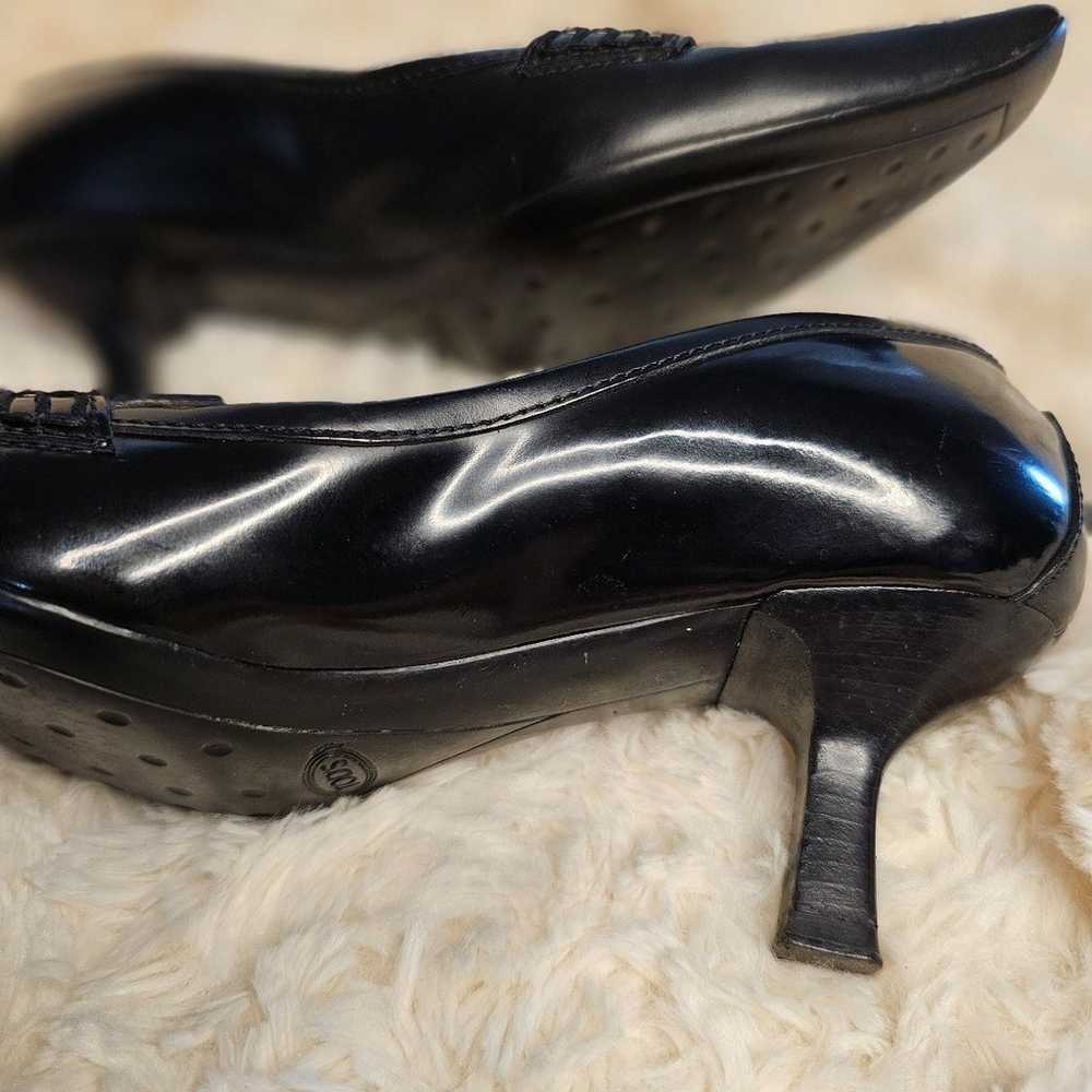 Tod's Black Leather Loafer Pump - image 6