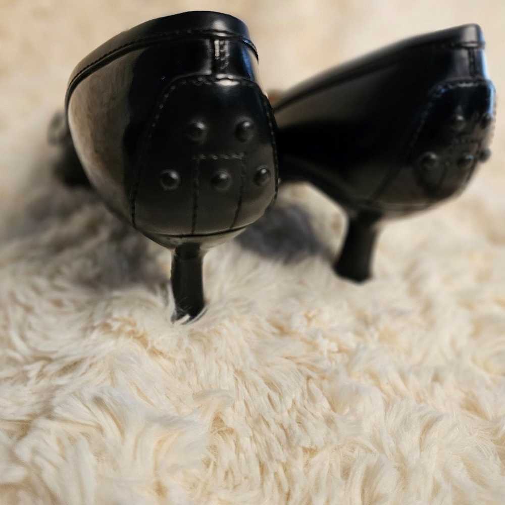 Tod's Black Leather Loafer Pump - image 8