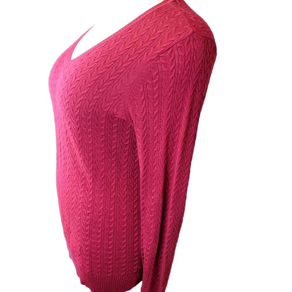 Vintage Red Vintage Y2K Cable Knit Sweater Women … - image 11