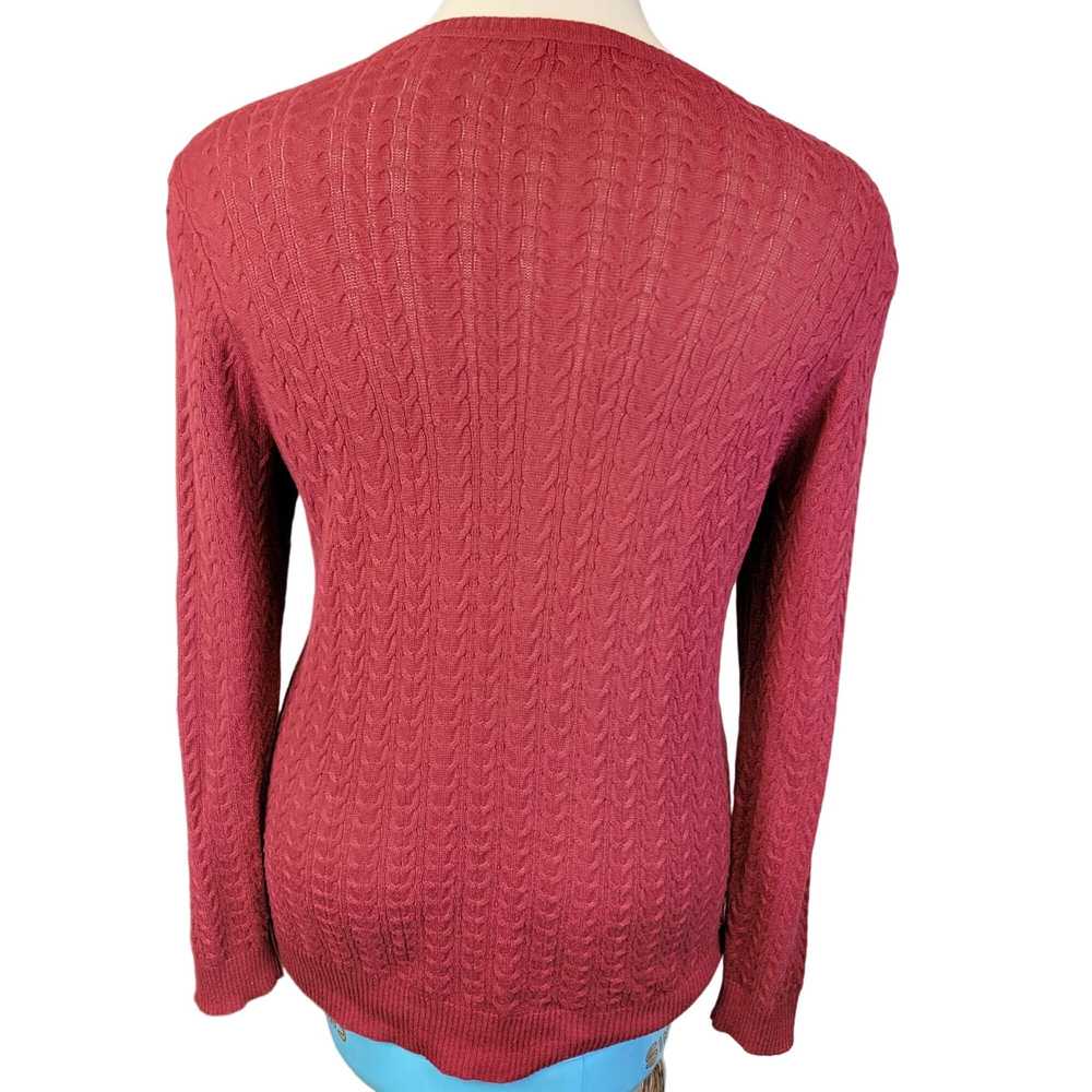 Vintage Red Vintage Y2K Cable Knit Sweater Women … - image 4