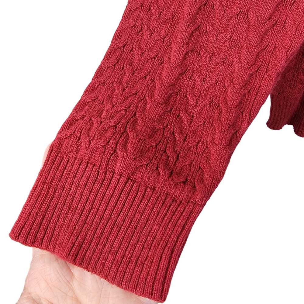 Vintage Red Vintage Y2K Cable Knit Sweater Women … - image 8