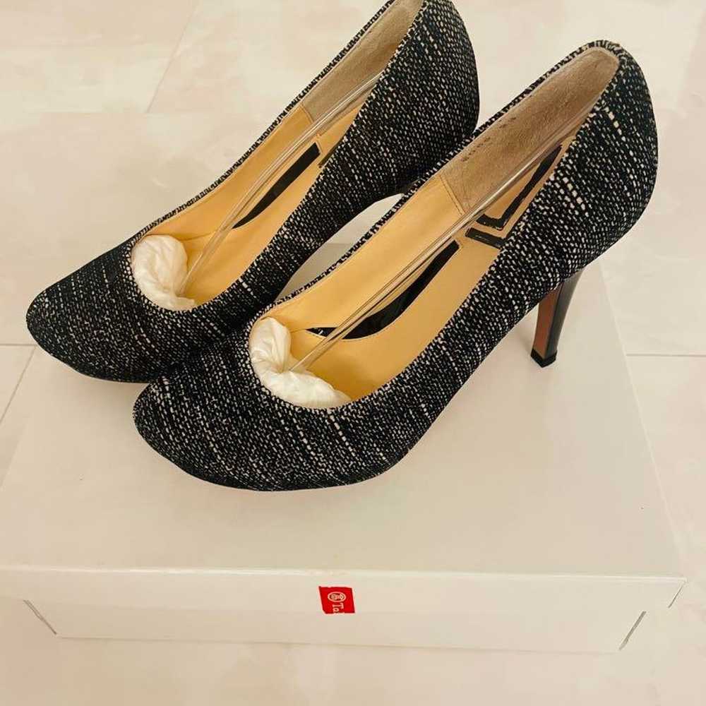 LANVIN Black and White Tweed Pumps 2060 56B/ - image 2