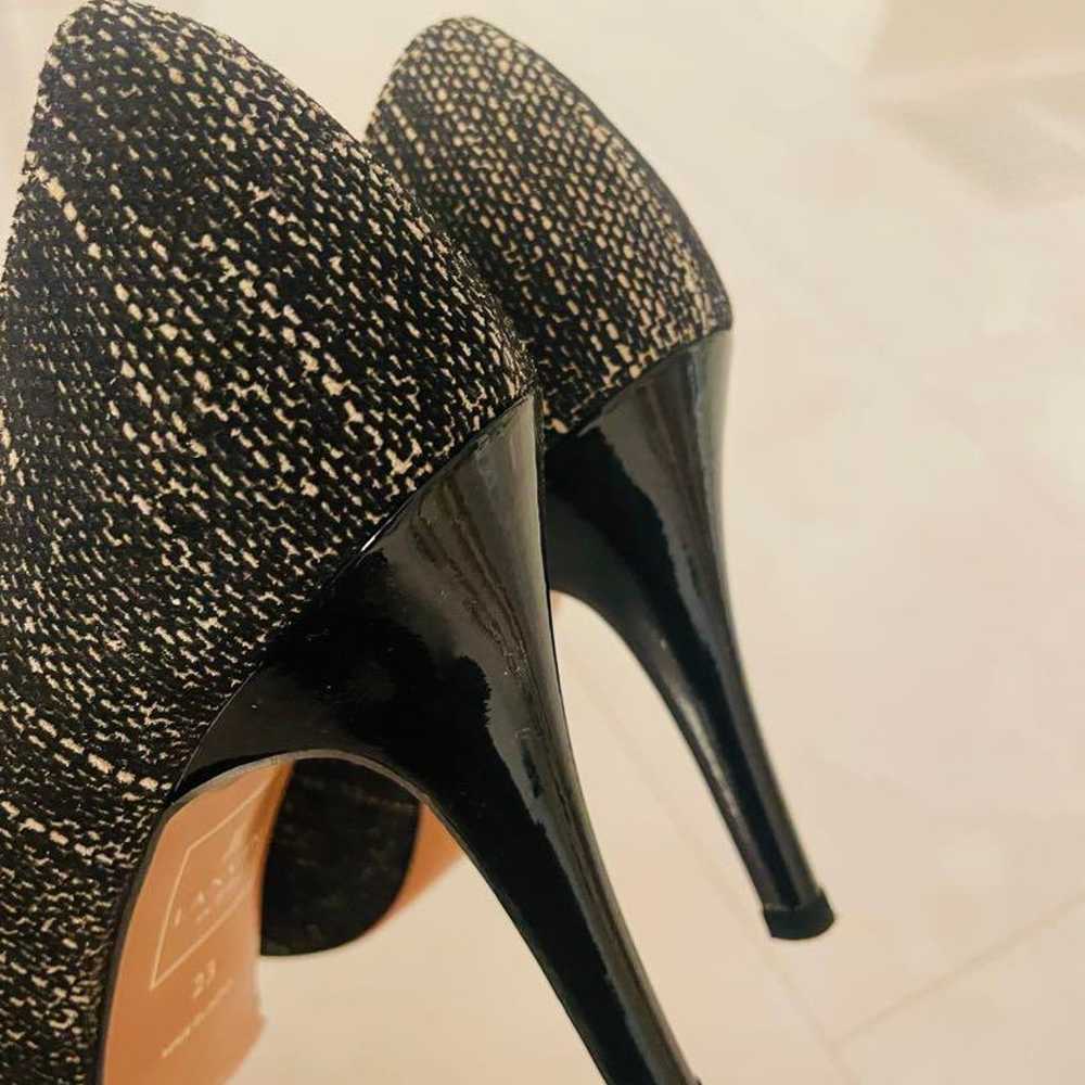 LANVIN Black and White Tweed Pumps 2060 56B/ - image 4