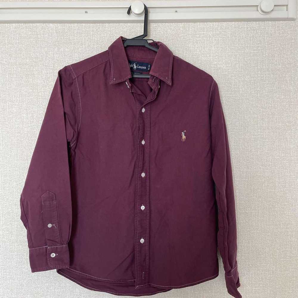 Ralph Lauren Burgundy Long Sleeve Polo Shirt - image 1