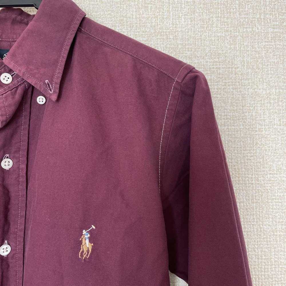 Ralph Lauren Burgundy Long Sleeve Polo Shirt - image 2