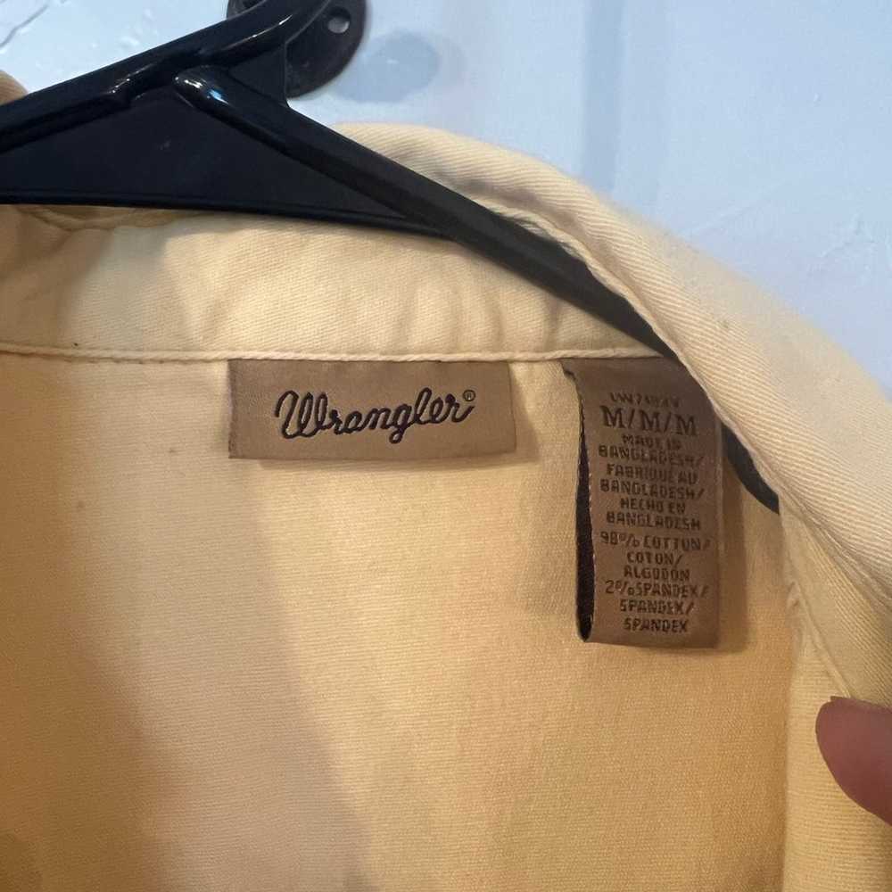 Vintage wrangler yellow button down - image 2