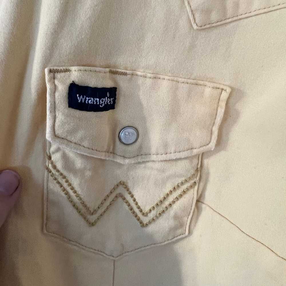 Vintage wrangler yellow button down - image 3