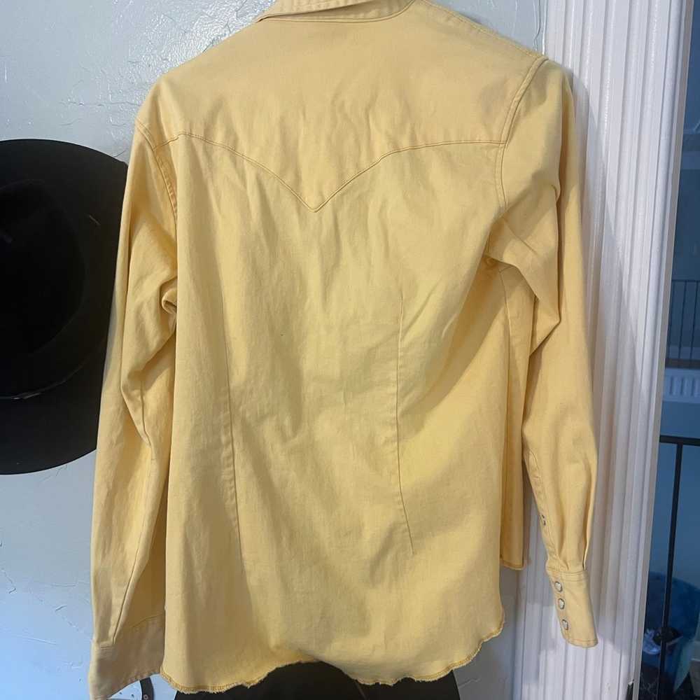 Vintage wrangler yellow button down - image 4